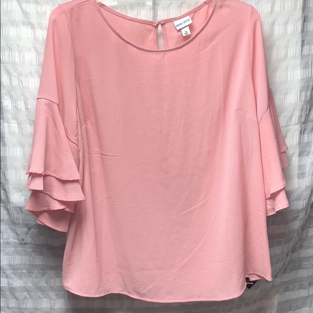 Coral pink blouse